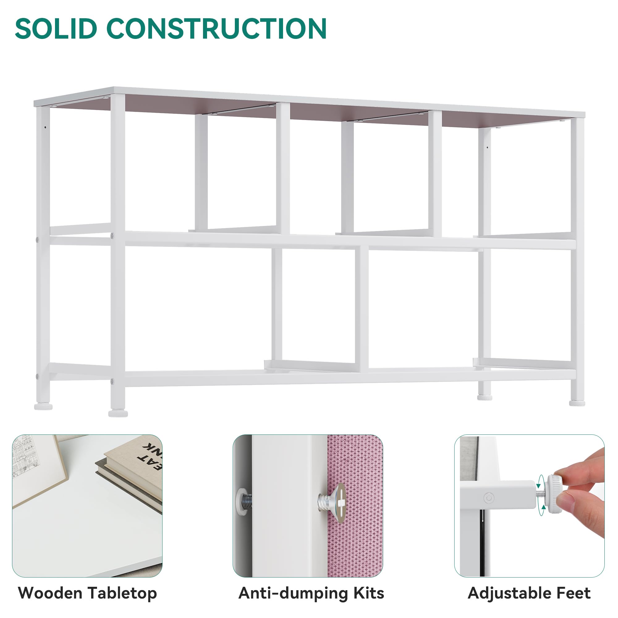 Wide Storage Tower with 5 Drawers - Fabric Dresser