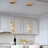 Gold Pendant Lighting Modern Pendant Light, Mini Crystal Chandeliers,Adjustable