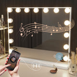 Hollywood Vanity Mirror with Lights and Bluetooth - 22.8x18.4 Inch