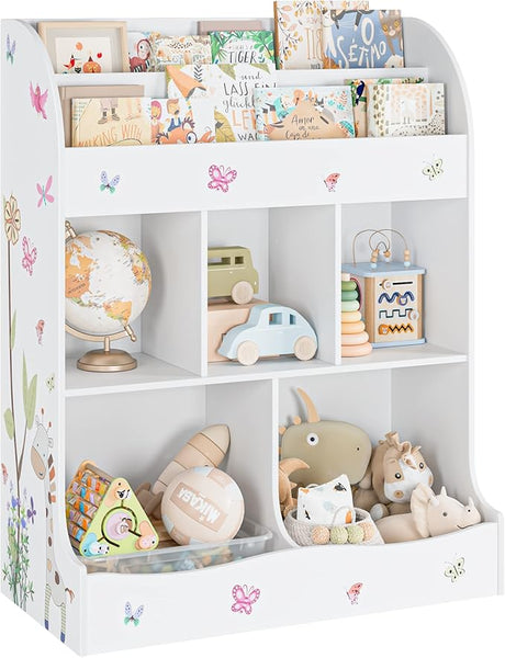 Toy Storage Organizer with Bookcase, Kids Bookshelf, Toy Storage Storage Cabinet