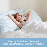 Shredded Memory Foam Cooling Soft Pillows King Size Set of 2, Adjustable Hypoallergenic Hotel Quality Bed Pillow for Side, Back and Stomach Sleeper, Bamboo Viscose Cover, Oeko-TEX Certified
