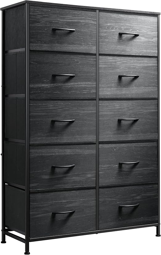 10-Drawer Dresser, Fabric Storage Tower for Bedroom, Hallway, Closets