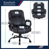 Big and Tall Office Chair 400lbs Wide Seat Ergonomic Desk Chair with Lumbar Support