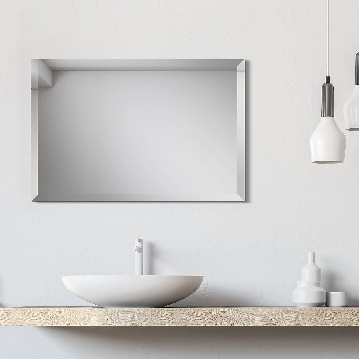 Rectangular Modern Wall Mirror, 20" x 30"