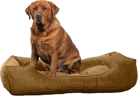 Luxury Dog Bed - Comfortable Tufted Velvet Cushion for Small to Large Dogs