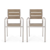 Great Deal Furniture Belle Outdoor Modern Aluminum Dining Chair