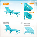 Patio Chaise Lounge Set of 2, Outdoor Lounge Chairs