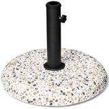 Patio Umbrella Base, 45lbs Heavy Duty Table Umbrella Base, Round Cobble Cement Market Umbrella Stand