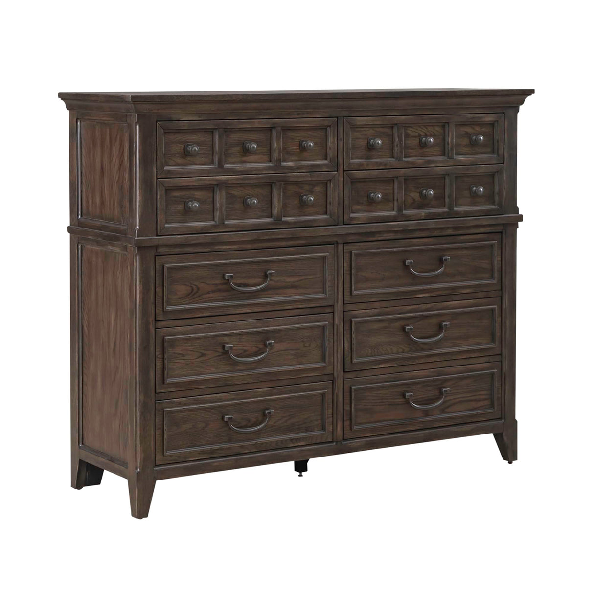 Furniture Paradise Valley 10 Drawer Chesser - Saddle Brown