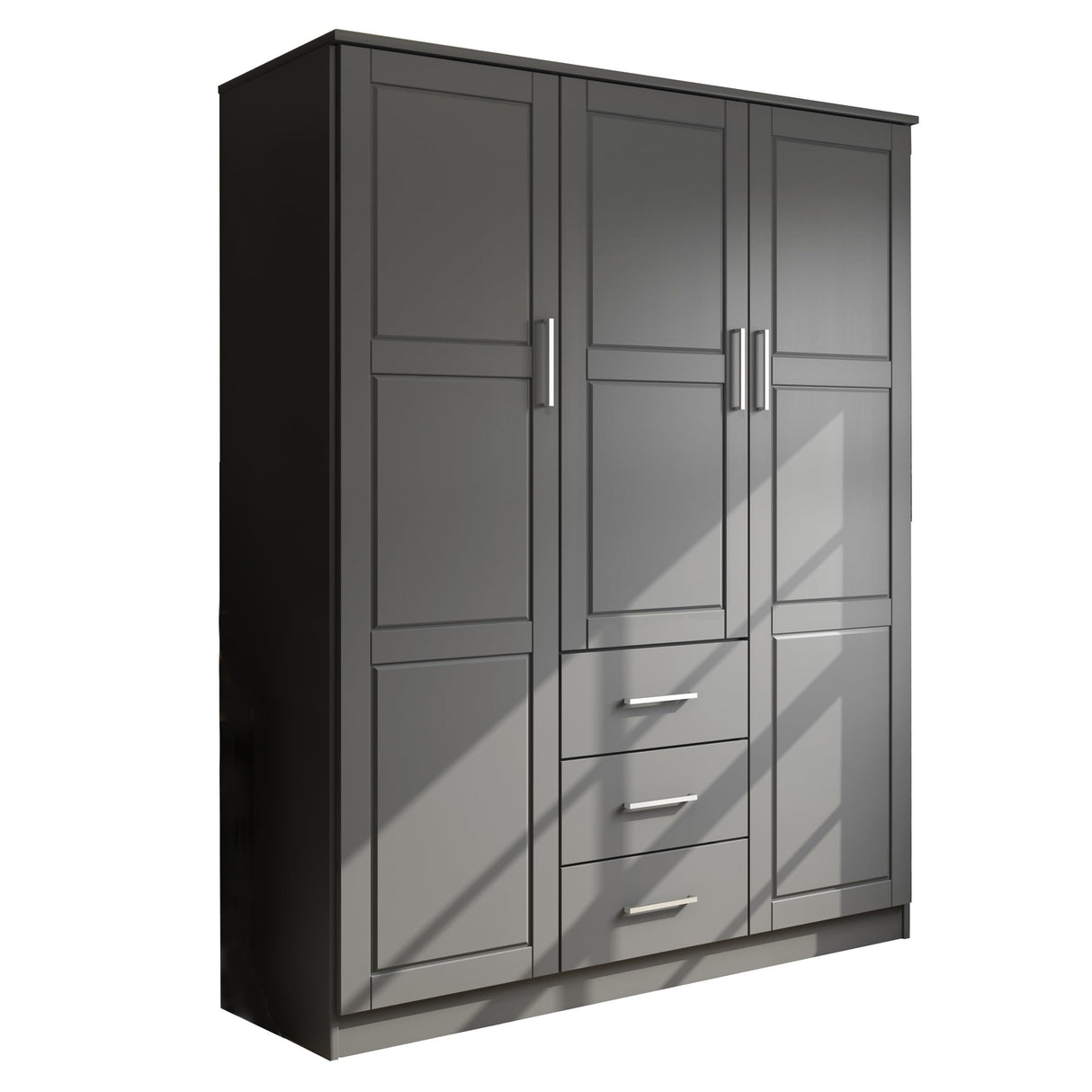 100% Solid Wood Cosmo 3-Door Armoire Wardrobe Closet