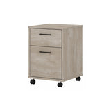 Key West 2 Drawer Mobile File Cabinet, Rolling File Cabinet for Home Office