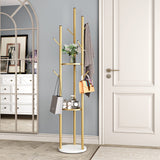 Metal Gold Coat Racks Freestanding, Coat Hanger Stand, Hall Tree Coat Rack