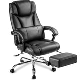 Office Chair PU Leather/Double Cushion/Support pad and Foot stools, Comfortable Seats,