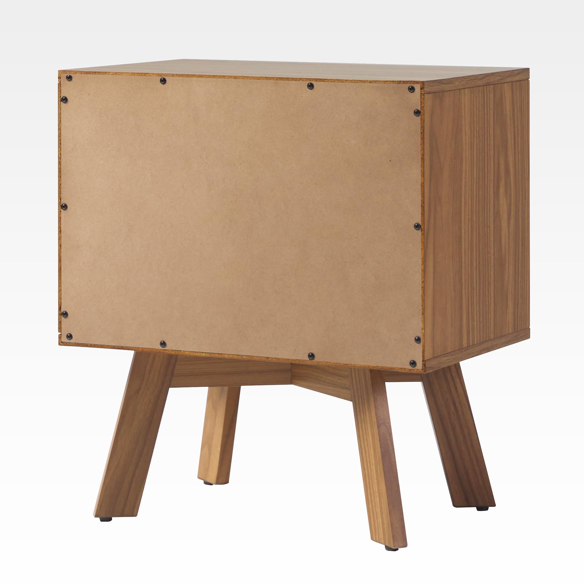 Mid-Century Modern 1-Drawer Nightstand Bedroom Storage Drawer and Shelf Bedside