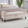 End of Bed Storage Bench for Bedroom, 57" Storage Ottoman Bench for