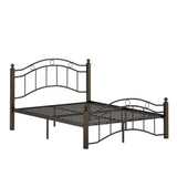Sadie Brown and Black Metal Bed by Classic Brown/Black Full Bronze