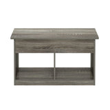 Jensen Living Room Lift Top Coffee Table with Hidden Compartment, French Oak Grey