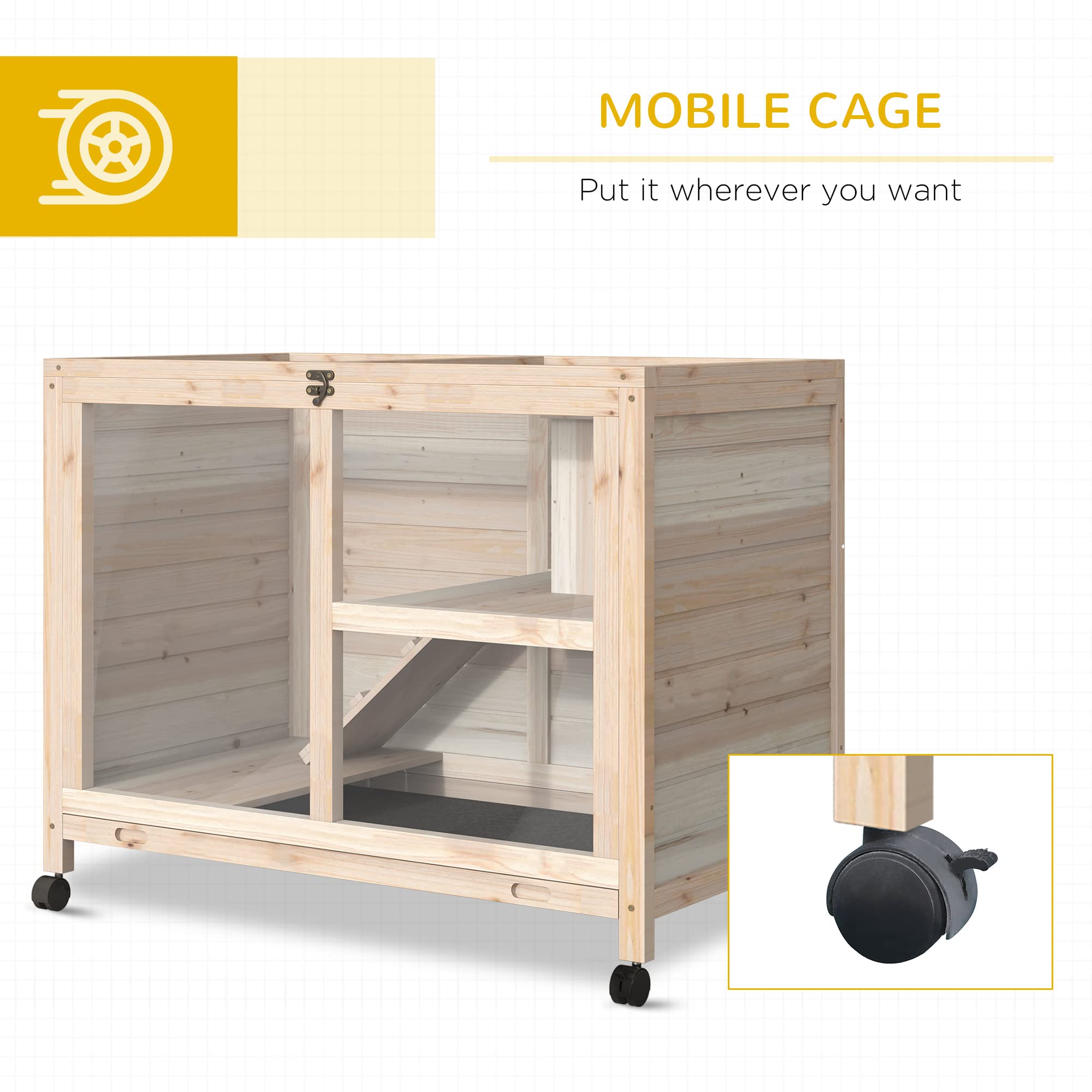 Rabbit Cage Indoor Rabbit Hutch Bunny Hutch Outdoor, Guinea Pig Cages