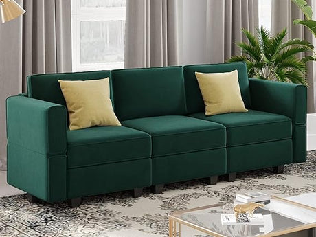 Sofa Velvet Sofa for Living Room Blue