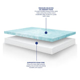 Heather Grey Gel Memory Foam Mattress, CertiPUR-US and Oeko-TEX Certifed Bed-in-a-Box