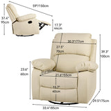 Swivel Rocking Recliner Chair，Manual Swivel Rocker chair Adults, Comfy