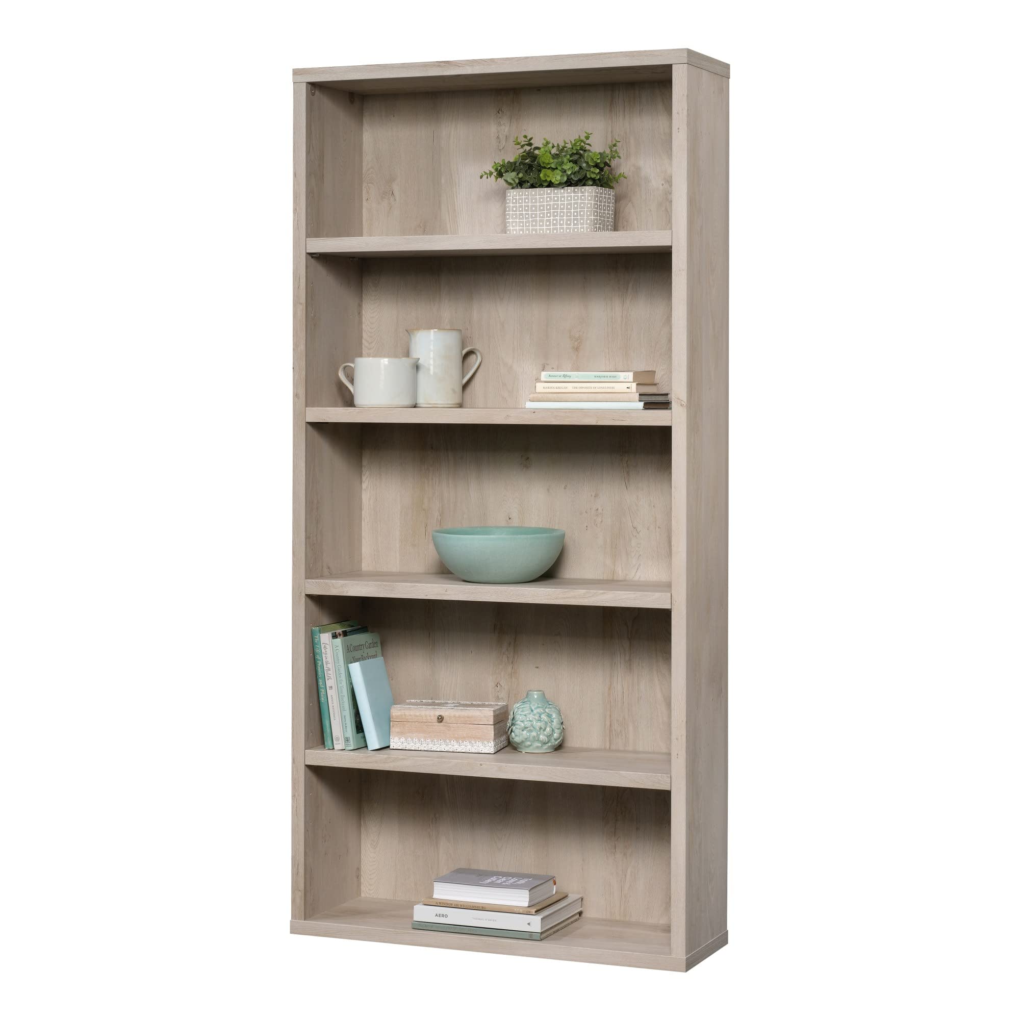 Optimum 73-1/2"H 5-Shelf Bookcase, Chalked Chestnut