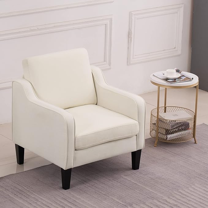Loveseat 53" Small Couch Loveseat Sofas for Living Room Mid Century Modern Sofa Couch Beige Love Seat