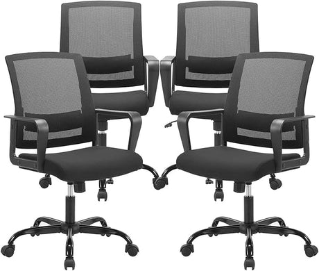 Ergonomic Office Desk Chair - Mesh Office Chair with Adjustable Lumbar Support