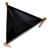 Sunnydaze 31-Inch Steel Wood-Burning Triangle Fire Pit/Side Table - Log Grate, Poker and Spark Screen - Copper Finish