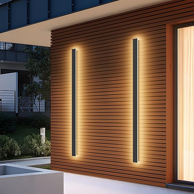 2 Pack 40Inch Long Outdoor LED Wall Lights 3000K Modern Exterior Wall Light Fixtures