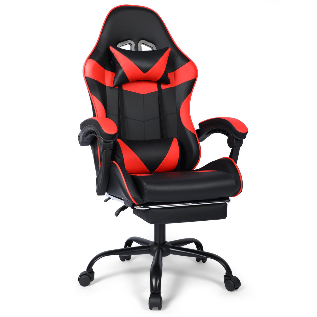 Ergonomic Gaming Chair with Footrest and Lumbar Support