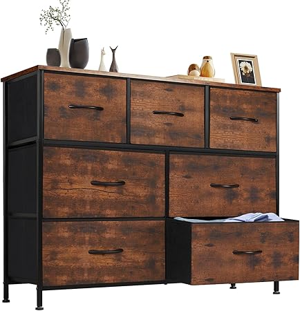 Dresser, Dresser for Bedroom, Storage Drawers, TV Stand Fabric Storage Tower