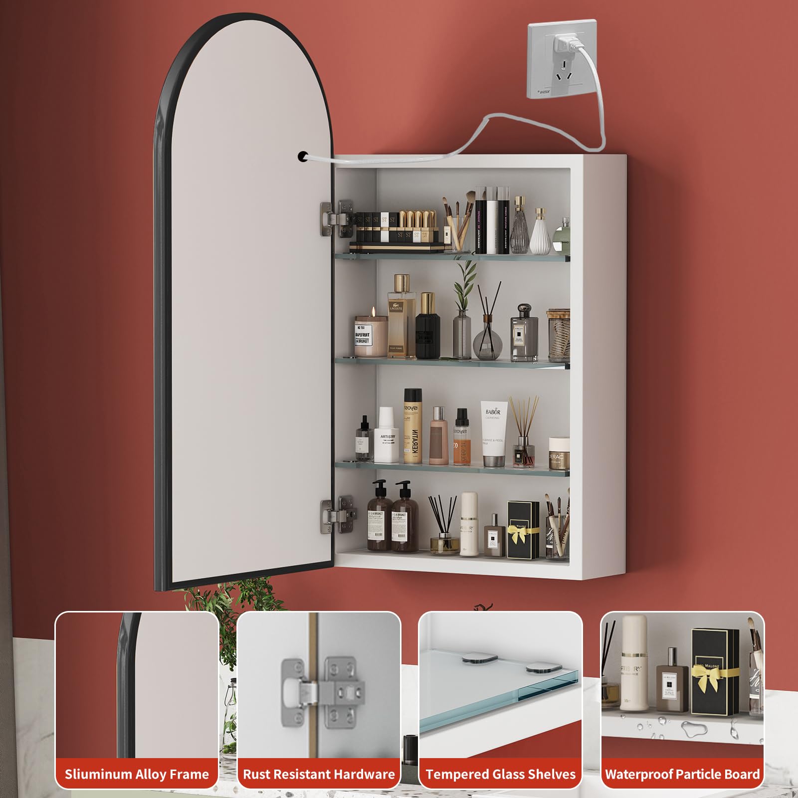 Recessed Lighted Led Medicine Cabinet Mirror