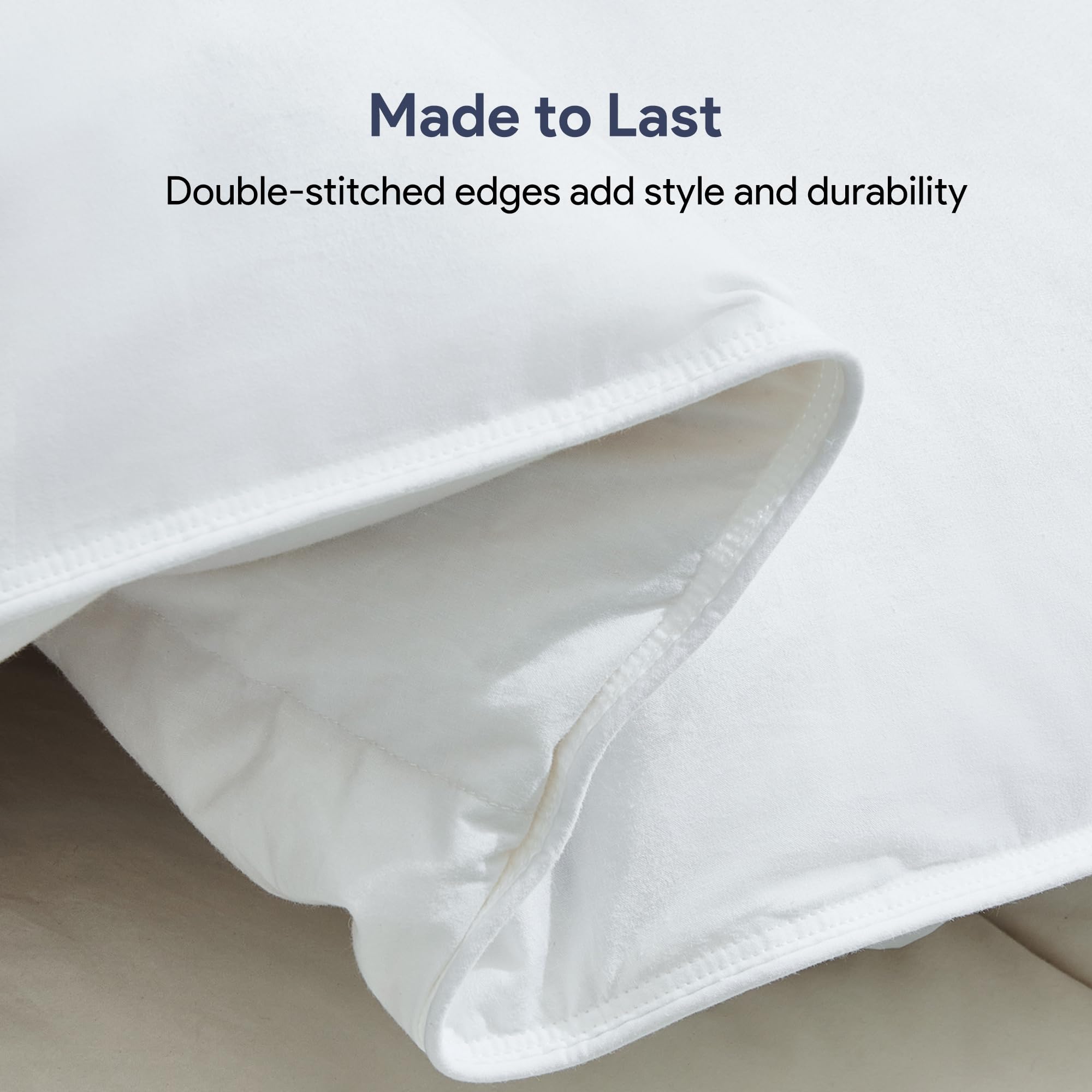 Maple&Stone Feather Down Comforter Queen Size All Season White Down Duvet Insert Ultra Soft 100% Cotton Cover Fluffy Queen Comforter 90 x 90 Inches