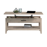 Summit Station Lift-top Coffee Table, L: 43.31" x W: 19.29" x H: 18.98", Laurel Oak