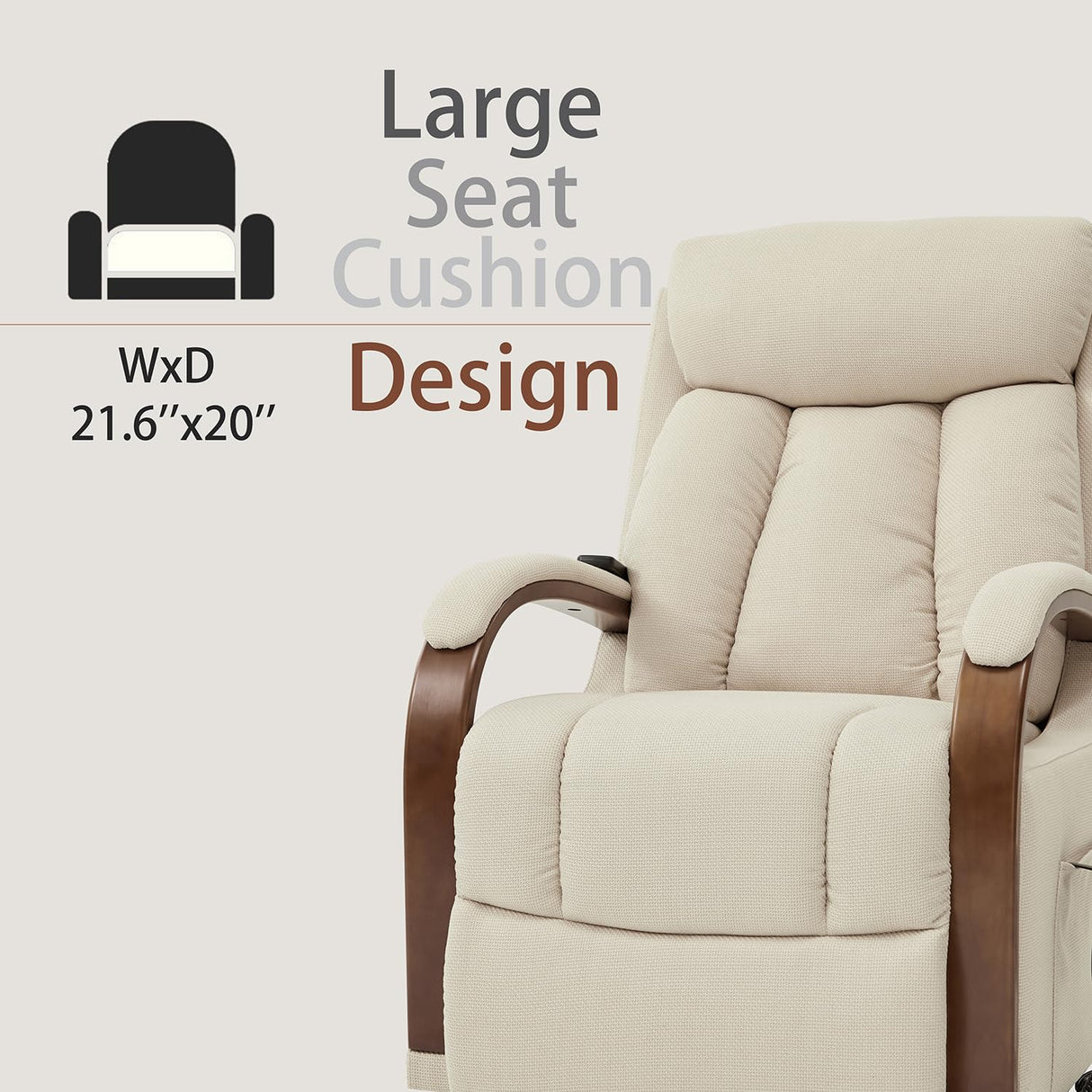 Small Lift Chair Recliner with Heat and Massage, Dual Motor Power Lift Sofa with Infinite