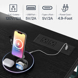 LED TV Stand with Charging Station - 4-Tier Entertainment Center for 65" TVs