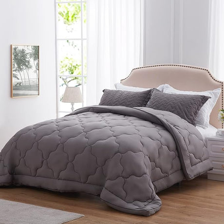 Comforter Duvet Insert - Quilted Comforters Queen Size, All Season Duvet, Down