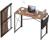 39 Inch Folding Desk Simple Assembly Desk, Writing Computer Desk for Home Office