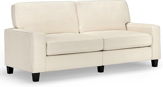 Copenhagen 73" Rolled Arm Sofa, Easy Care Polyester, Soft Pillow Back