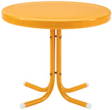 Griffith 3-Piece Outdoor Chair and Side Table Set, Retro Metal Bistro Patio Sets