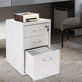 Mobile File Cabinet with 3 Drawers,Morden Style Filing Cabinet Organizer