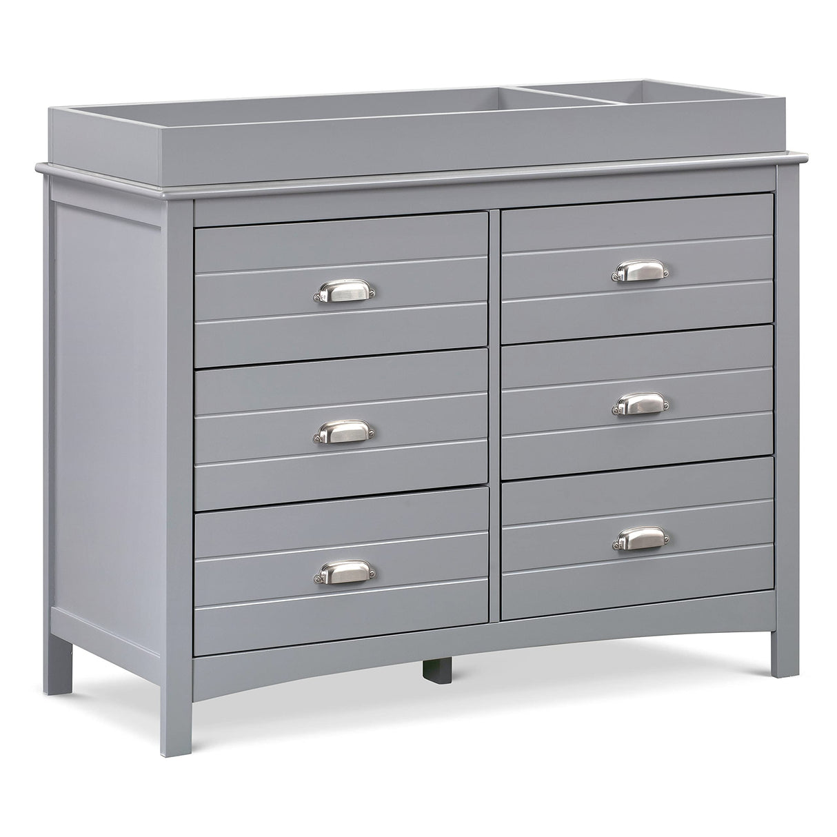 Nolan 6-Drawer Double Dresser in Grey