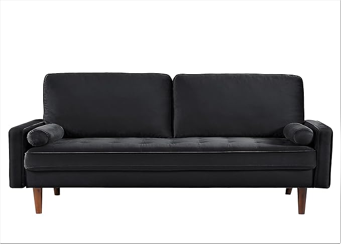 Velvet 70" Sofa Couch, Iconic Mid-Century Style Living Room Furniture with Contemporary Silhouette,