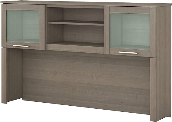 Somerset Desk Hutch, Attachment with Shelves and Cabinets for Home Office