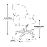 Bradwell Adjustable Swivel Office Chair - Mint Fabric