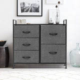 Wide Dresser Storage Tower with Sturdy Steel Frame