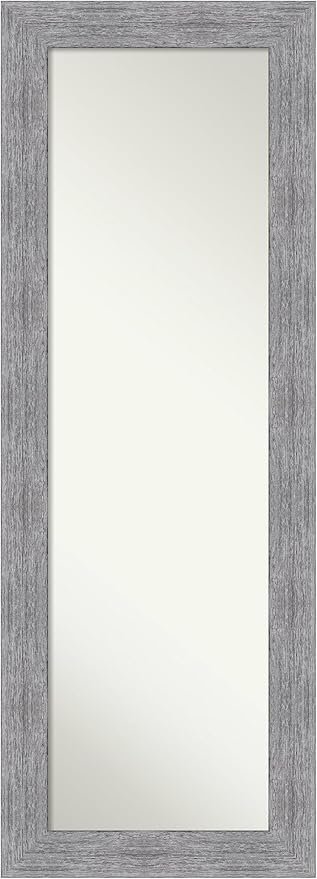 Door Wall Mirror, Full Length Mirror (51.5 x 17.5 in.), Dove Greywash Narrow Full Body Mirror and On The Door