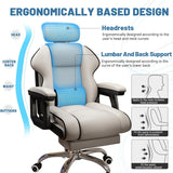 Executive Computer Chair Home Office Desk Chair,Adjustable Angle, Ergonomic Adjustable Height PU Leather Chairs with Cushions Armrest for Long Time Seating-High Office Chair with Footrest…