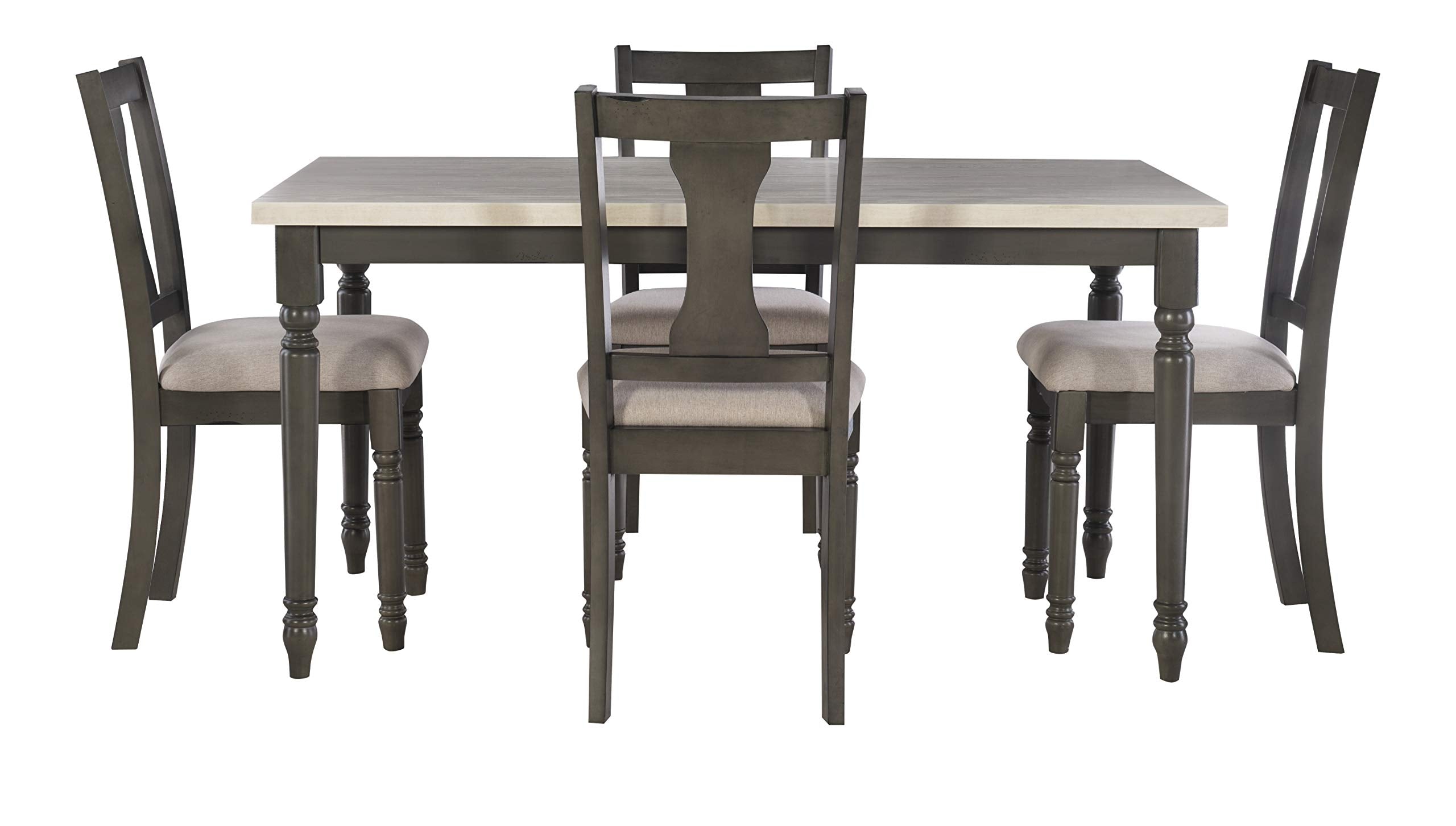 Top Willow Dining Set, Dark Grey & Smokey White